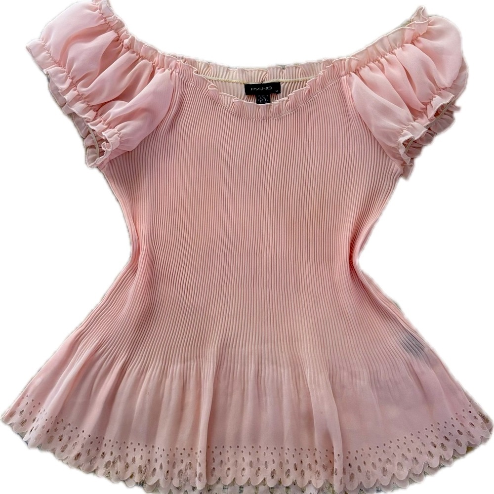 Pink Ruffled Top - Picture 2 of 3